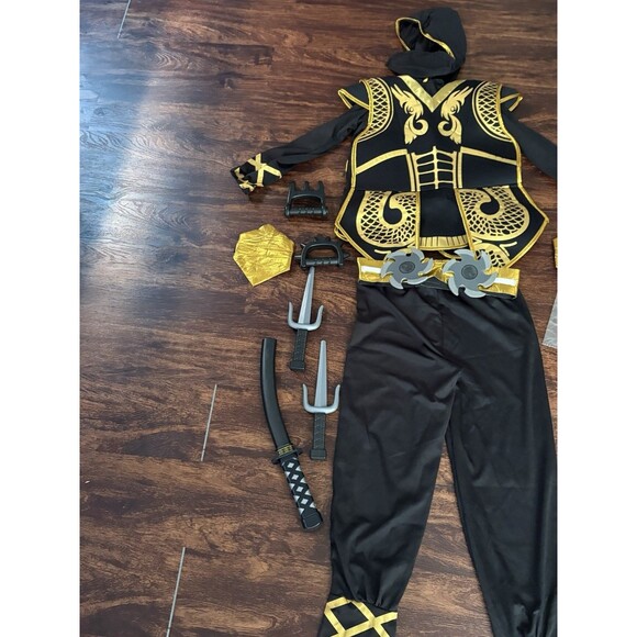 Spooktacular Creations Golden Ninja Costume Set Size Medium Halloween Costume - Picture 2 of 7